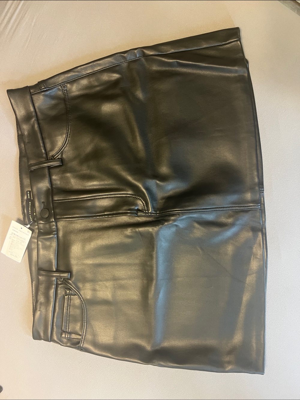 Good American Faux Leather Mini Skirt NWT size 14/32